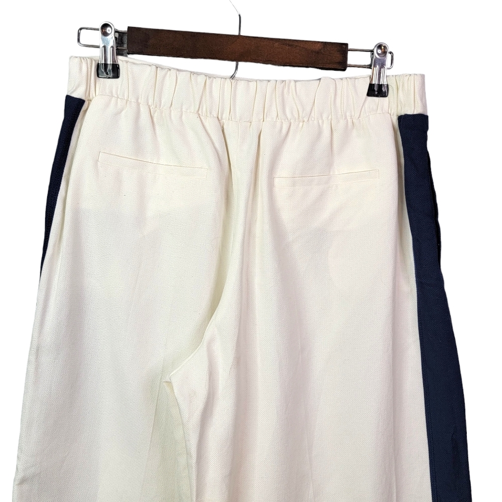 Viktor & Rolf Made in Italy Cotton Silk Blend Designer Palazzo Wide Leg Pants 42 - Picture 6 of 16